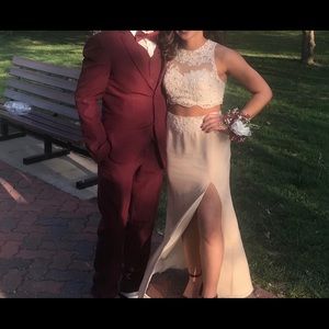 Two piece prom dress